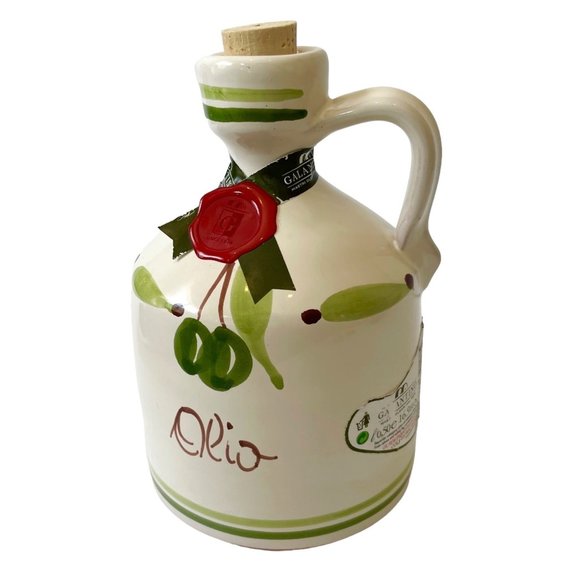 VTG Frantoio Galantino HANDMADE Extra Virgin Olive Oil Ceramic Empty Jug-Italy - Picture 3 of 14